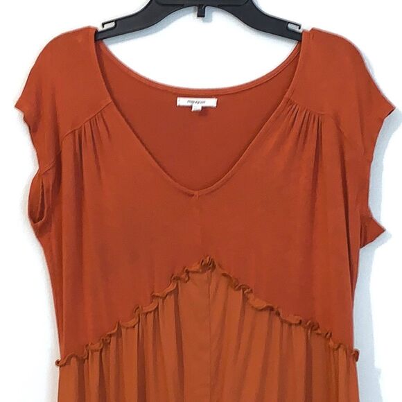 Maurice’s | Women’s Rayon Burnt Orange Rust Sleeveless Blouse Top Shirt Size XS - Picture 3 of 16